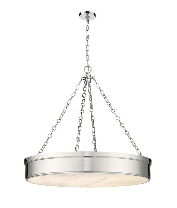 Anders LED Chandelier in Polished Nickel by Z-Lite Lighting