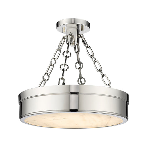 Anders LED Semi Flush Mount in Polished Nickel by Z-Lite Lighting