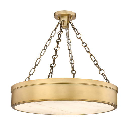 Anders LED Semi Flush Mount in Rubbed Brass by Z-Lite Lighting