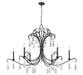 Amara Six Light Chandelier in Matte Black by Z-Lite Lighting