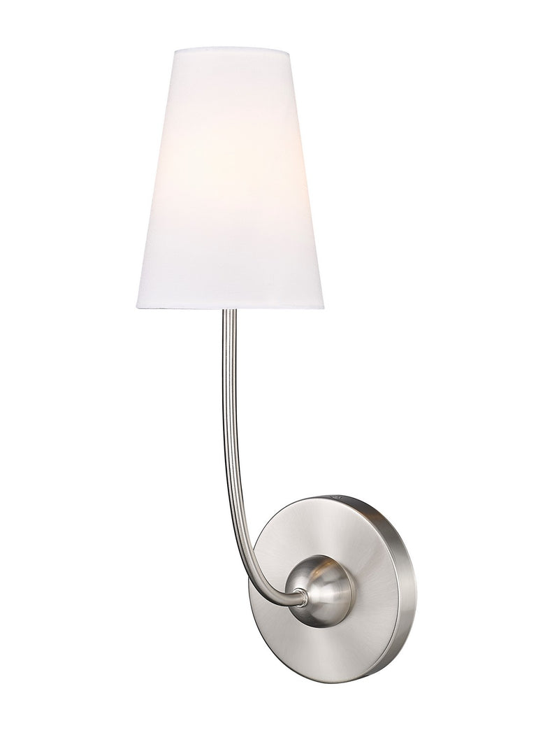Shannon One Light Wall Sconce in Brushed Nickel by Z-Lite Lighting