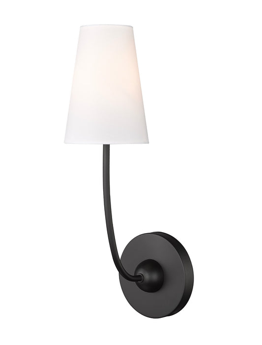Shannon One Light Wall Sconce in Matte Black by Z-Lite Lighting
