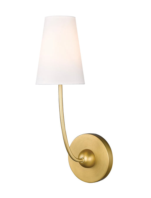 Shannon One Light Wall Sconce in Rubbed Brass by Z-Lite Lighting