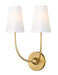 Shannon Two Light Wall Sconce in Rubbed Brass by Z-Lite Lighting