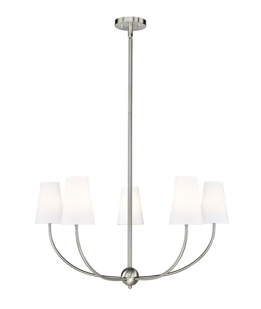 Shannon Five Light Chandelier in Brushed Nickel by Z-Lite Lighting