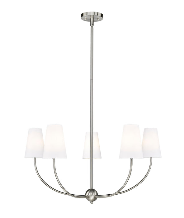 Shannon Five Light Chandelier in Brushed Nickel by Z-Lite Lighting