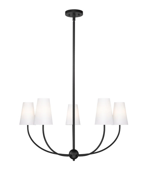 Shannon Five Light Chandelier in Matte Black by Z-Lite Lighting