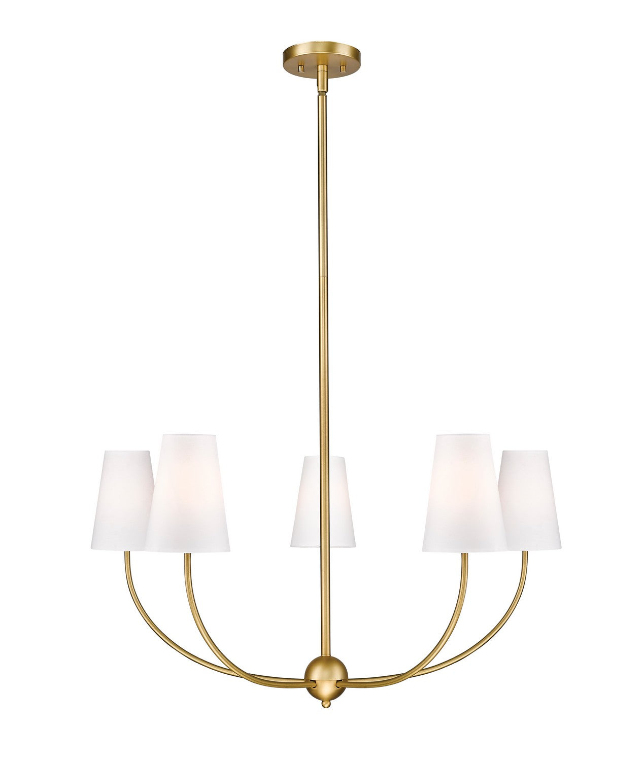 Shannon Five Light Chandelier in Rubbed Brass by Z-Lite Lighting