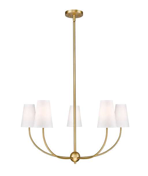 Shannon Five Light Chandelier in Rubbed Brass by Z-Lite Lighting