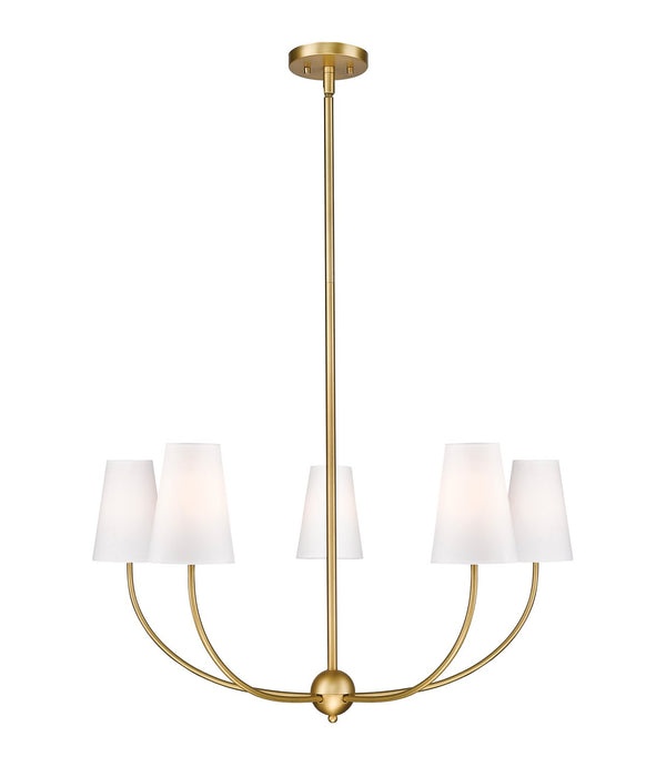 Shannon Five Light Chandelier in Rubbed Brass by Z-Lite Lighting