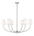 Shannon Six Light Chandelier in Brushed Nickel by Z-Lite Lighting