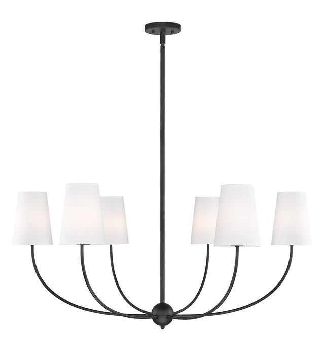 Shannon Six Light Chandelier in Matte Black by Z-Lite Lighting