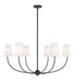 Shannon Six Light Chandelier in Matte Black by Z-Lite Lighting