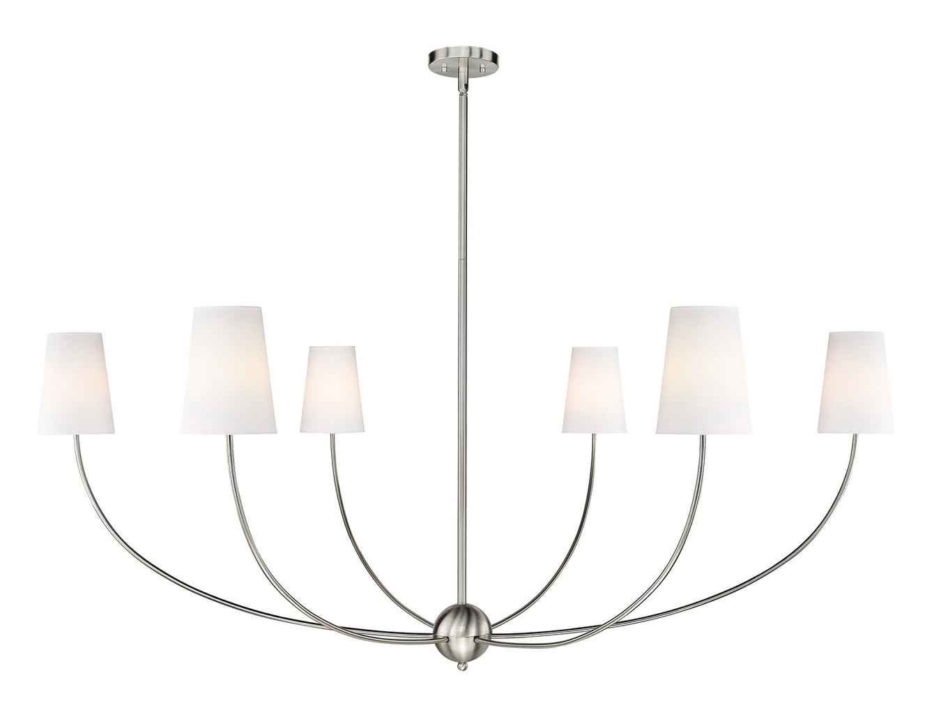 Shannon Six Light Chandelier in Brushed Nickel by Z-Lite Lighting