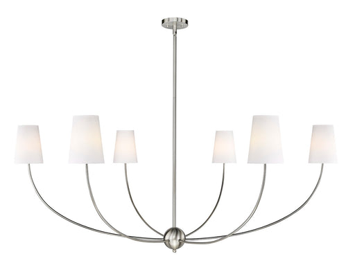 Shannon Six Light Chandelier in Brushed Nickel by Z-Lite Lighting