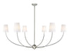 Shannon Six Light Chandelier in Brushed Nickel by Z-Lite Lighting