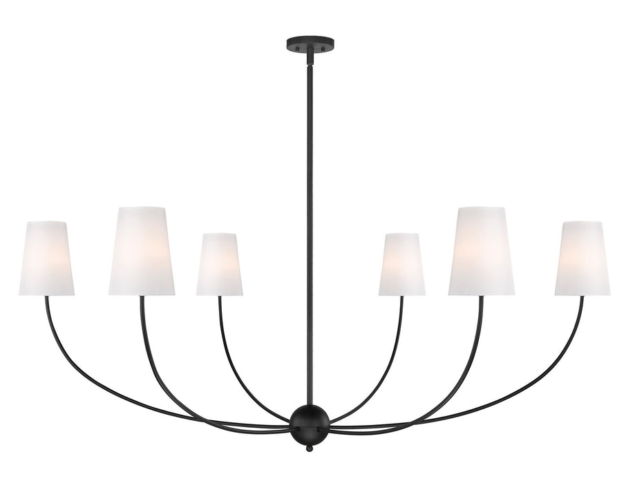 Shannon Six Light Chandelier in Matte Black by Z-Lite Lighting