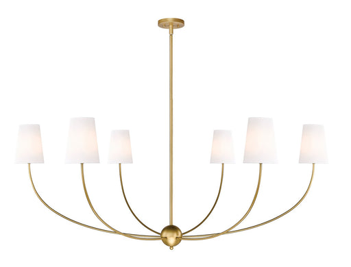 Shannon Six Light Chandelier in Rubbed Brass by Z-Lite Lighting