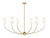 Shannon Six Light Chandelier in Rubbed Brass by Z-Lite Lighting