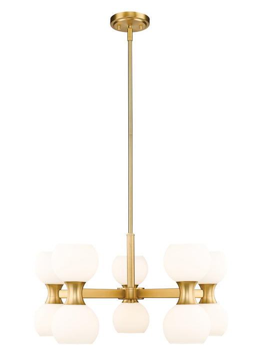Artemis Ten Light Chandelier in Modern Gold by Z-Lite Lighting