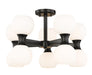 Artemis Ten Light Semi Flush Mount in Matte Black by Z-Lite Lighting