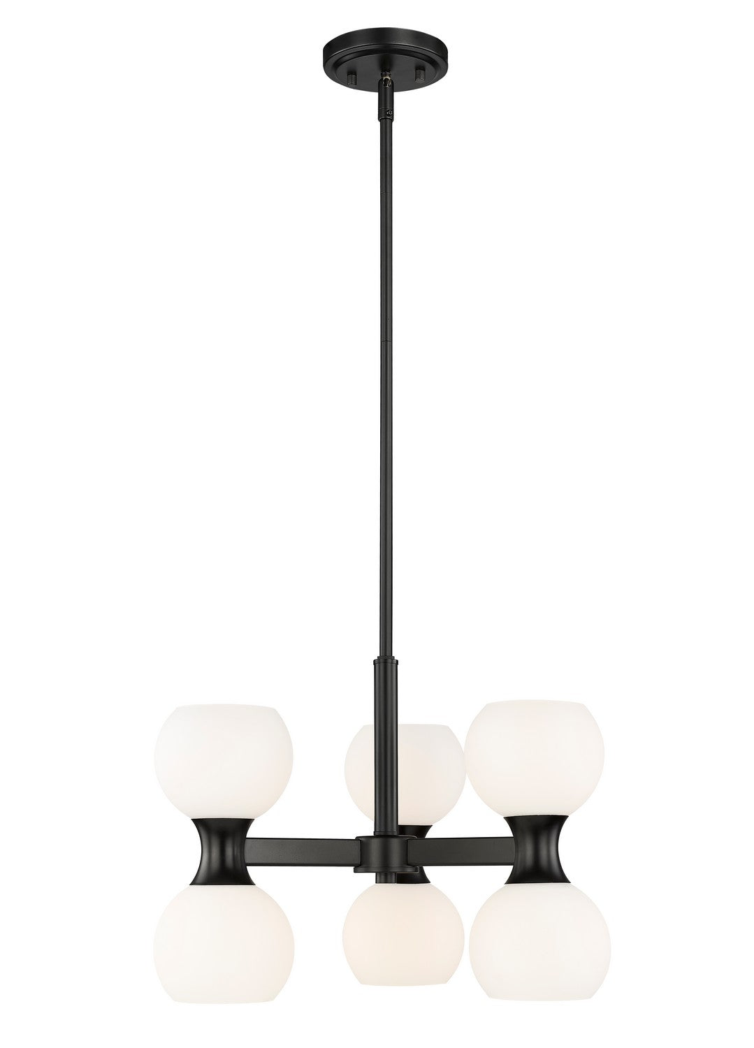 Artemis Six Light Chandelier in Matte Black by Z-Lite Lighting