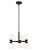 Artemis Six Light Chandelier in Matte Black by Z-Lite Lighting