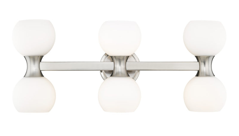 Artemis Six Light Vanity in Brushed Nickel by Z-Lite Lighting