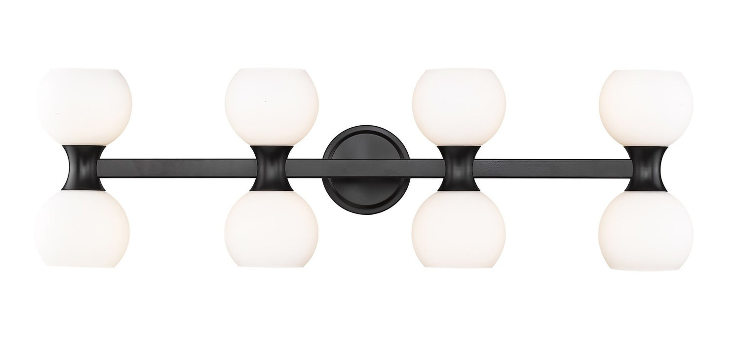 Artemis Eight Light Vanity in Matte Black by Z-Lite Lighting