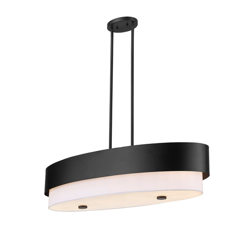 Counterpoint Five Light Linear Chandelier in Matte Black by Z-Lite Lighting