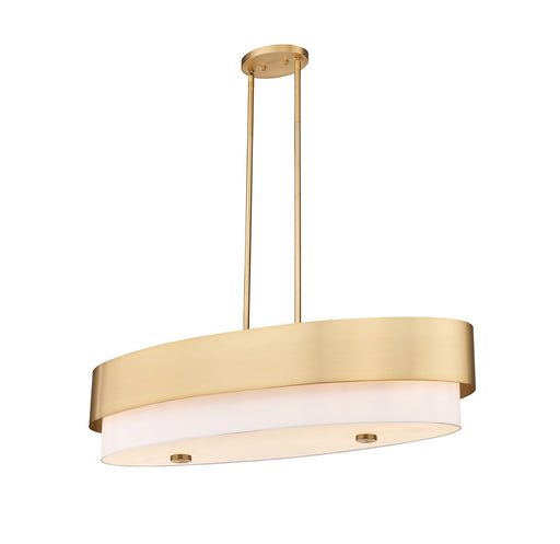 Counterpoint Five Light Linear Chandelier in Modern Gold by Z-Lite Lighting