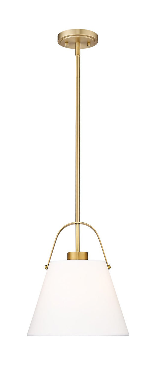 Z-Studio Linen Pendant One Light Pendant in Heritage Brass by Z-Lite Lighting