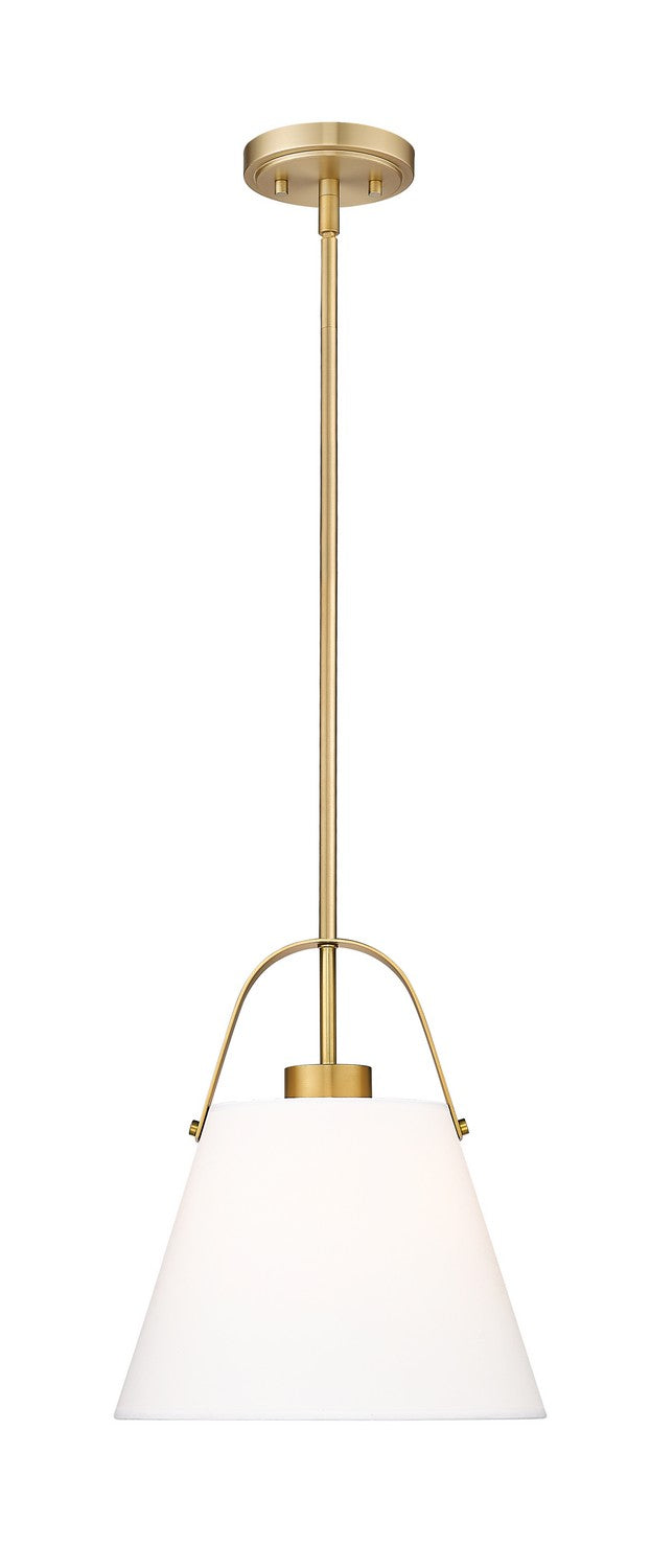 Z-Studio Linen Pendant One Light Pendant in Heritage Brass by Z-Lite Lighting