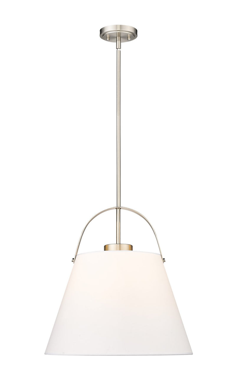Z-Studio Linen Pendant One Light Pendant in Brushed Nickel by Z-Lite Lighting