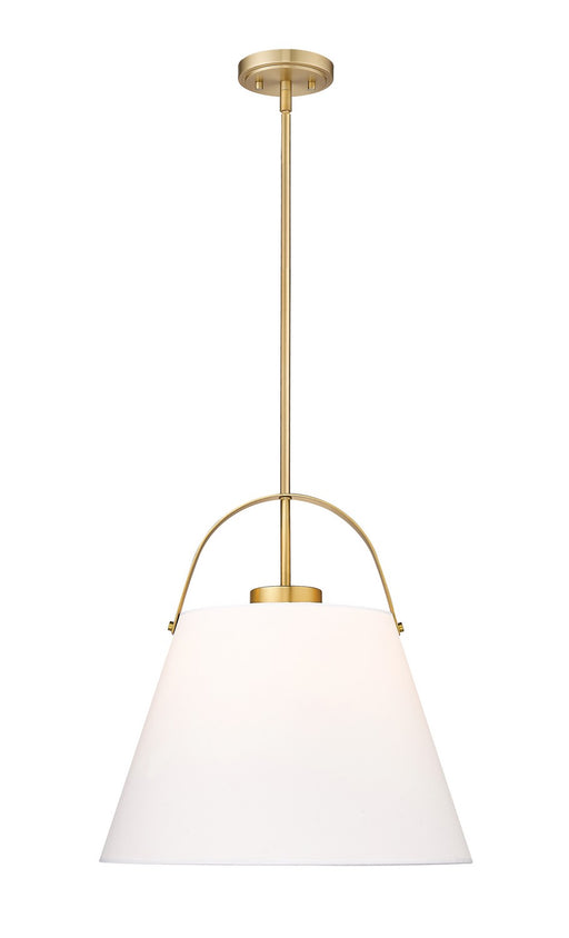 Z-Studio Linen Pendant One Light Pendant in Heritage Brass by Z-Lite Lighting