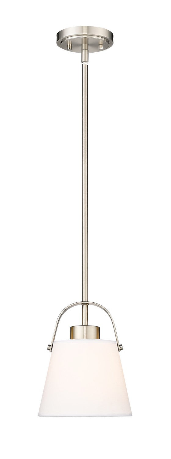 Z-Studio Linen Pendant One Light Pendant in Brushed Nickel by Z-Lite Lighting