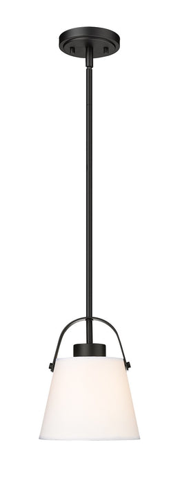 Z-Studio Linen Pendant One Light Pendant in Matte Black by Z-Lite Lighting