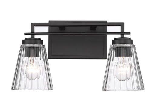 Lyna Two Light Vanity in Matte Black by Z-Lite Lighting
