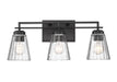 Lyna Three Light Vanity in Matte Black by Z-Lite Lighting
