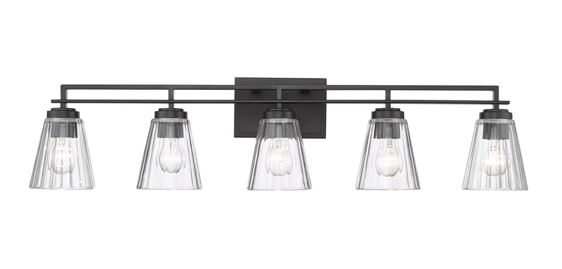 Lyna Five Light Vanity in Matte Black by Z-Lite Lighting