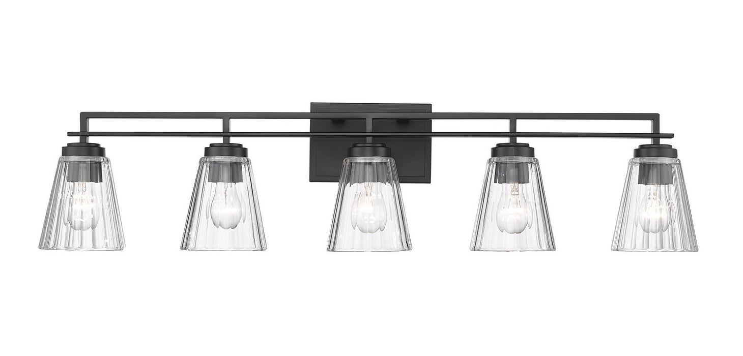Lyna Five Light Vanity in Matte Black by Z-Lite Lighting