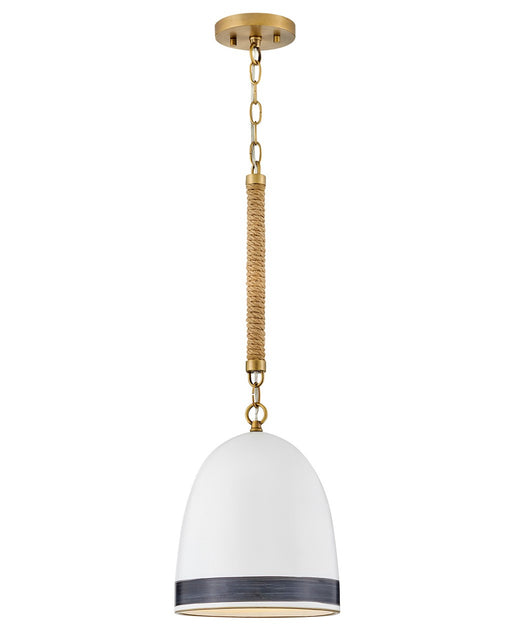 Nash LED Pendant in Heritage Brass with Black accents by Hinkley Lighting