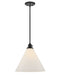 Arti LED Pendant in Black with Cased Opal glass by Hinkley Lighting