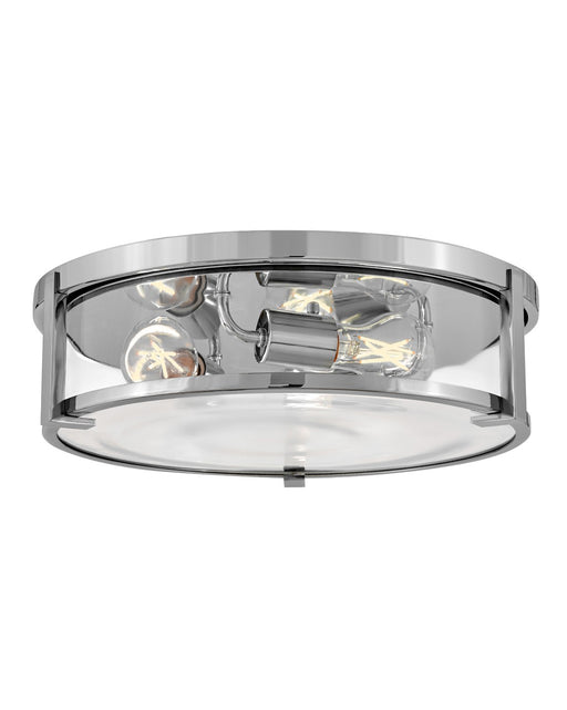 Lowell LED Flush Mount in Chrome with Clear glass by Hinkley Lighting