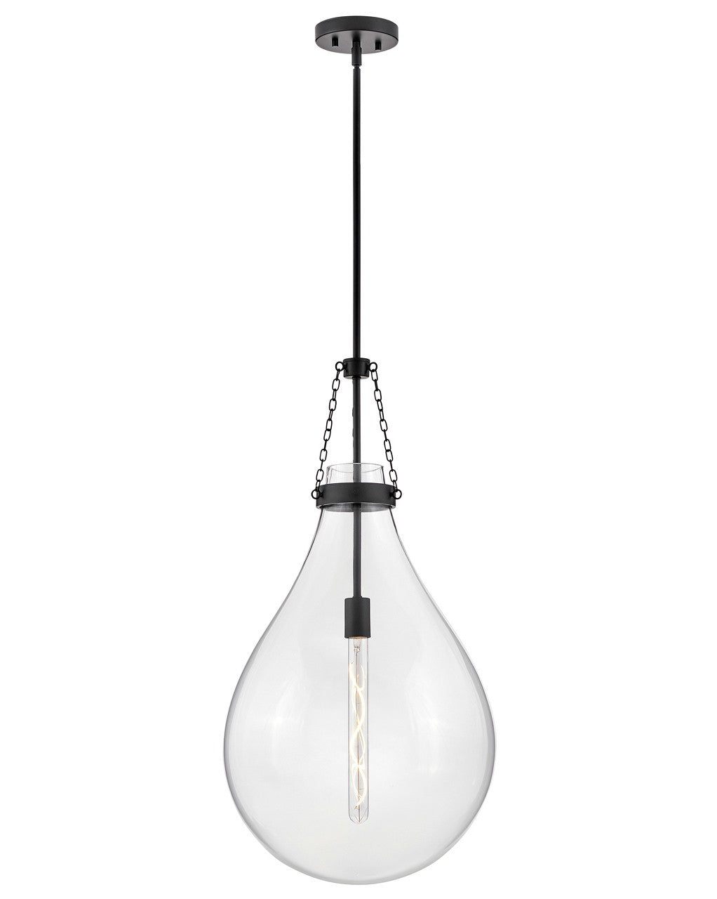 Eloise LED Pendant in Black by Hinkley Lighting