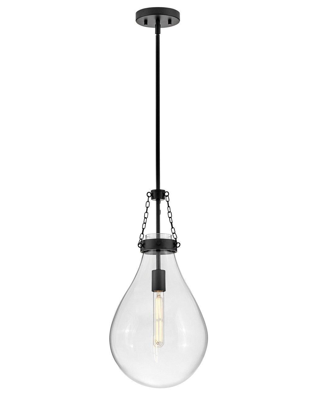 Eloise LED Pendant in Black by Hinkley Lighting
