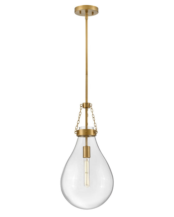Eloise LED Pendant in Lacquered Brass by Hinkley Lighting