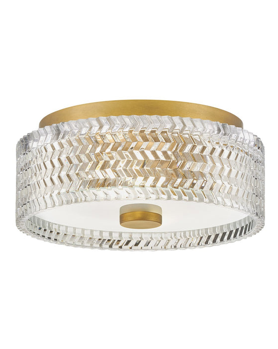 Elle LED Flush Mount in Heritage Brass by Hinkley Lighting