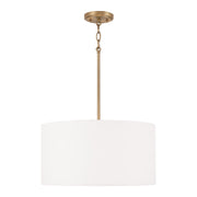 Alan Three Light Pendant in Aged Brass