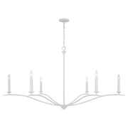 Grady Six Light Chandelier in Textured White